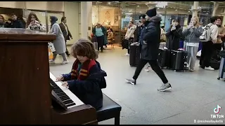 Rush e for a crowd at St Pancras station.