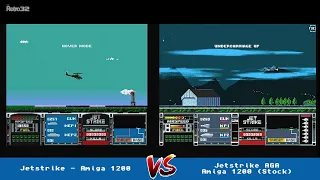 Jetstike vs Jetstrike AGA  - Amiga 1200  - Side by side comparison