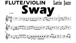 Sway Latin Jazz Flute Violin Sheet Music Backing Track Play Along Partitura