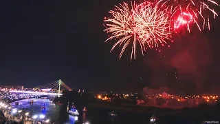 Тюмень. Салют на День города. Фейерверк 2018. Набережная Тюмени