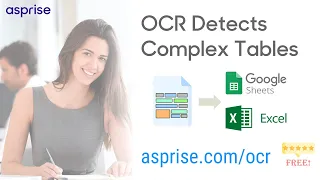 OCR Detects Complex Tables to Excel & Google Sheets - Extract Table from PDF;  Free Online OCR