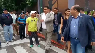 Reacción de la diputada Sandra Patricia Sandoval al salir del Congreso