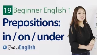 English Grammar: Prepositions in / on / under