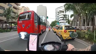 POV moto Tour of Downtown Medellin, Colombia | El Centro