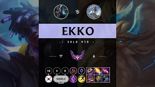 Ekko Mid vs Galio - KR Master Patch 14.10