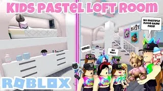 Pastel kids loft bedroom | Roblox Bloxburg