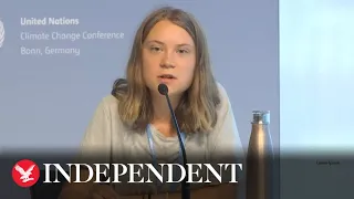 Watch again: Greta Thunberg speaks to reporters during Cop28 conference