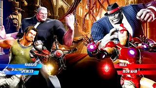 Haggar & Spencer vs Hulk and Iron Man | Marvel vs Capcom: Infinite