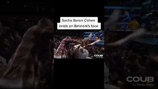 Sacha Baron Cohen lands on Eminem's face #shorts