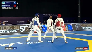 423 Quarter final Men  68kg UZB RASHITOV U  GRE CHAMALIDIS K