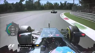 F1 2015 Alonso Chasing Button in Monza - Race Onboard - Italian Grand Prix | With Telemetry