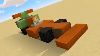 How to make a working F1 car in minecraft java/bedrock