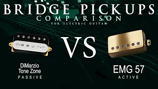 DiMarzio TONE ZONE vs EMG 57 - Bridge Pickup Guitar Tone Comparison Demo