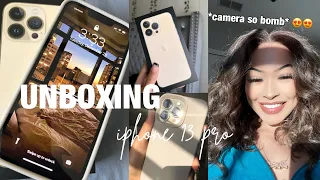 NEW GOLD IPHONE 13 PRO UNBOXING + CAMERA TEST 😍