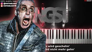 Rammstein - Angst piano instrumental lyrics