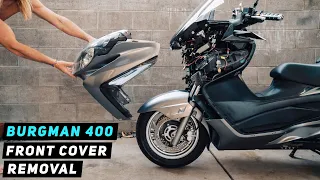 Suzuki Burgman 400 Front Cover Removal 2007-2016 | Mitch's Scooter Stuff