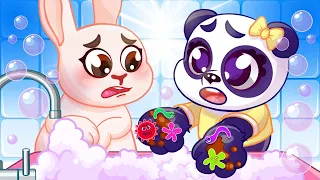 ✋🤚✨Wash Your Hands🙀 | Nursery Rhymes & Kids Songs🥁 | Paws And Tails 🐼