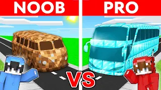 Minecraft NOOB vs PRO: AUTOBUS en Batalla de Construcción!