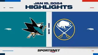 NHL Highlights | Sharks vs. Sabres - January 15, 2024