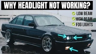 BMW Headlight Problem Solved! Low Beam, High Beam, Fog Lights!