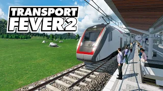 Transport Fever 2 - Скоростной поезд через всю карту! #32