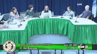 School Committee: July 22, 2021