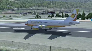 Landing A319 in Paro Intl airport (VQPR) runway 15 in X-plane 11