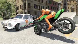 Motorbike Crashes #12 - BeamNG DRIVE | SmashChan