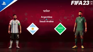 FIFA 23 - Argentina Vs. Saudi Arabia | FIFA World Cup Qatar 2022 | Group C | PS5