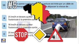 examen théorique permis de conduire Belgique 2023 ✅ 50 Questions  examen code de la route test BE 5