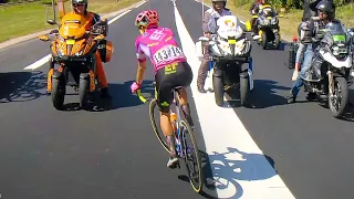 Protest Stops Race so Pro Cyclist Rides in Circles | Tour de France 2022 Stage 10