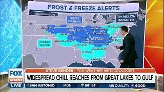 Freeze Alerts Issued For More Than 70 Million As Coldest Air Of Season Invades Eastern U.S.
