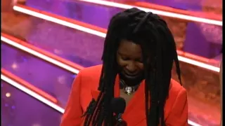 Golden Globes 1991 Whoopi Goldberg Wins the Award for Best Supporting Actress