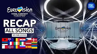 Eurovision ESC 2023 | RECAP All Songs (Selected So Far February 22nd)