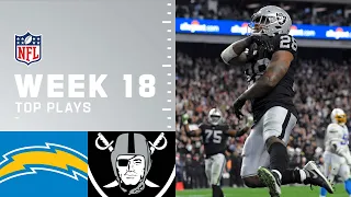 Raiders' Top Plays from Week 18 Win vs. Chargers | Las Vegas Raiders | NFL