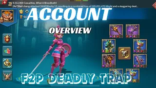 Lords mobile : F2P Deadly TRAP How to CAP mix rallies II ACCOUNT OVERVIEW (in hindi )