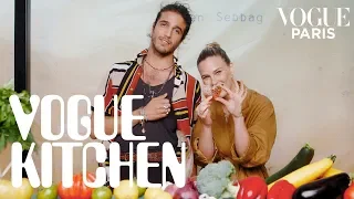 Bar Refaeli learns to cook Julien Sebbag's signature vegan and vegetarian recipes | Vogue Paris