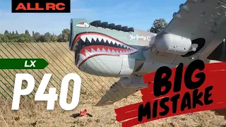 LX P-40 WarHawk Maiden and Crash!