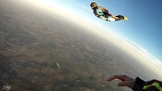 My AFF level 6 skydive - solo exit to stable, back flips, tracking - PASSED!