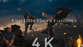 Captain America Lifts Thor's Hammer Scene🔥 -Avengers Endgame (2019) 4k 2160p | Movies Clips