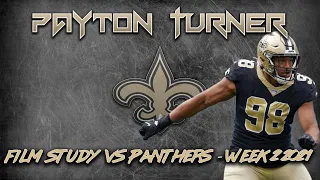 Saints Film Room: Payton Turner's debut vs the Carolina Panthers | Trench Warfare | All-22