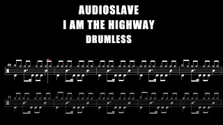 Audioslave - I Am The Highway - Drumless (with scrolling drum sheet)
