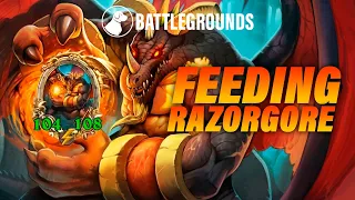 Feeding Razorgore | Dogdog Hearthstone Battlegrounds