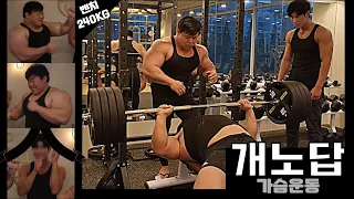 개노답 가슴 훈련 / 벤치프레스 240KG 성공!