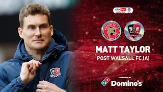 💬 Matt Taylor post Walsall (A) | Exeter City Football Club