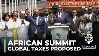 African leaders seek global taxes for climate change at Nairobi summit