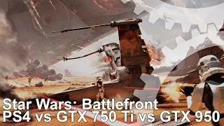 Star Wars: Battlefront PS4 vs Budget PC (Core i3 4130/GTX 750 Ti/GTX 950) Frame-Rate Test