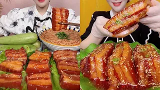 먹방 Spicy China Foods 🌶️ | PORK BELLY and Spıcy NOODLES  eating sounds Mukbang ASMR