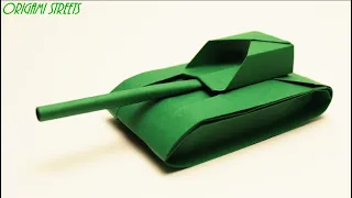 How to make a tank out of paper. Origami tank