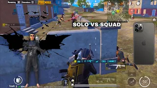 IPHONE 11 PRO MAX | SOLO VS SQUAD | PUBG MOBILE | FULL GAME PLAY⚡️